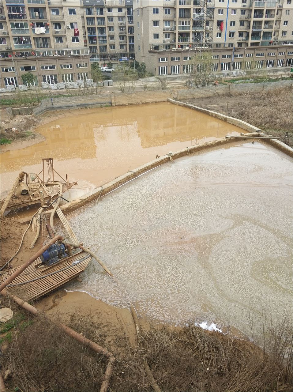 岳池沉淀池淤泥清理-厂区废水池淤泥清淤